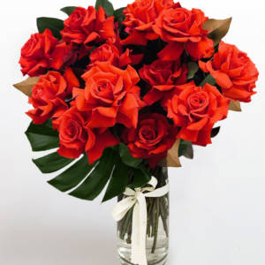 Red Romance Vase arrangement